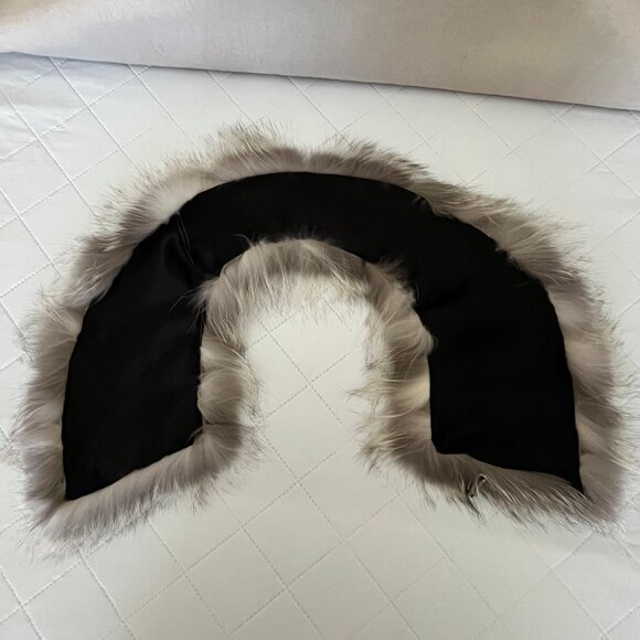 Fox Fur Collar - Silver Grey and Cream Colour - Vintage - Authentic - Picture 9 of 14